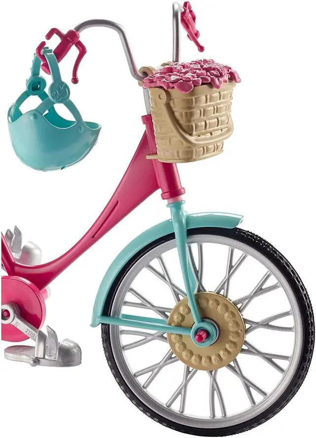 Alt view image 5 of 7 - Barbie Bicycle Basket Flowers Helmet Working Petals Playset Mattel