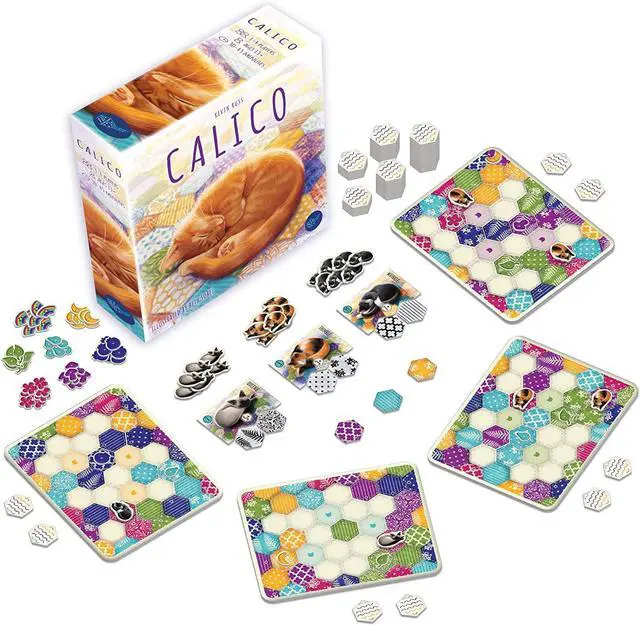 Alt view image 4 of 4 - Calico Puzzle Tile-Laying Quilts & Cats Interactive Family-Friendly Board Game Alderac Entertainment Group AEG6210
