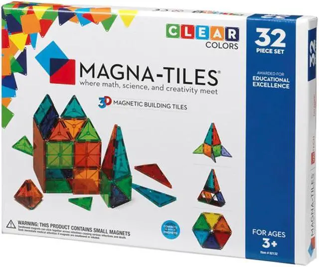 Alt view image 3 of 6 - Magna-Tiles Clear Colors 32 piece set