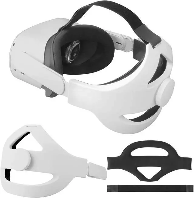 Main image of Eyglo Replace Adjustable Elite Strap for Oculus Quest 2 Head Strap Headband, Enhanced Support and Reduce Head Pressure Comfortable Touch (White)