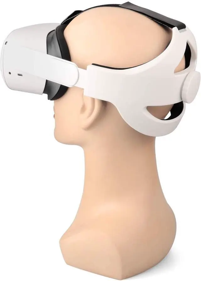 Alt view image 7 of 7 - Eyglo Replace Adjustable Elite Strap for Oculus Quest 2 Head Strap Headband, Enhanced Support and Reduce Head Pressure Comfortable Touch (White)