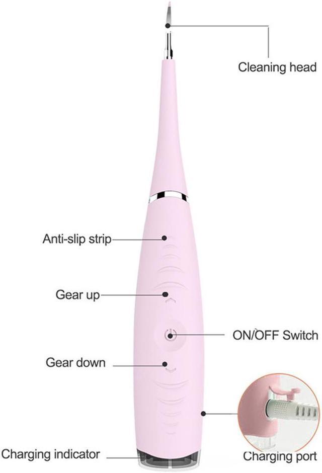 Alt view image 4 of 7 - Electric Dental CalculRemover Scraper Plaque Tartar Teeth Cleaning Tools - axGear