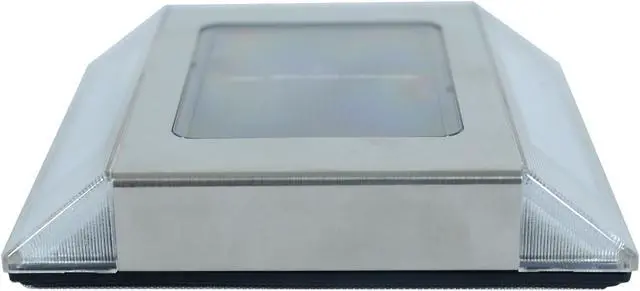 Alt view image 4 of 6 - Stainless Steel Solar Powered Integrated LED Pathway Lights (4-Pack)