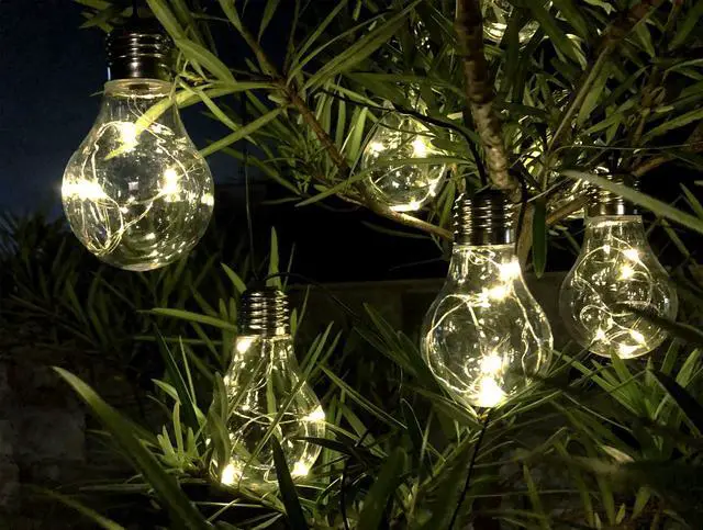 Alt view image 6 of 6 - Solar Powered 64 in LED String Lights (4-Pack)