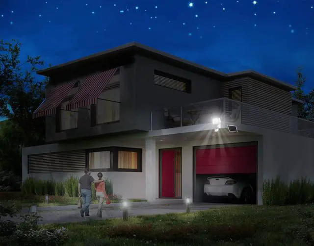 Alt view image 5 of 6 - 144-LED Solar Powered Motion Activated Security Light (2-Pack)