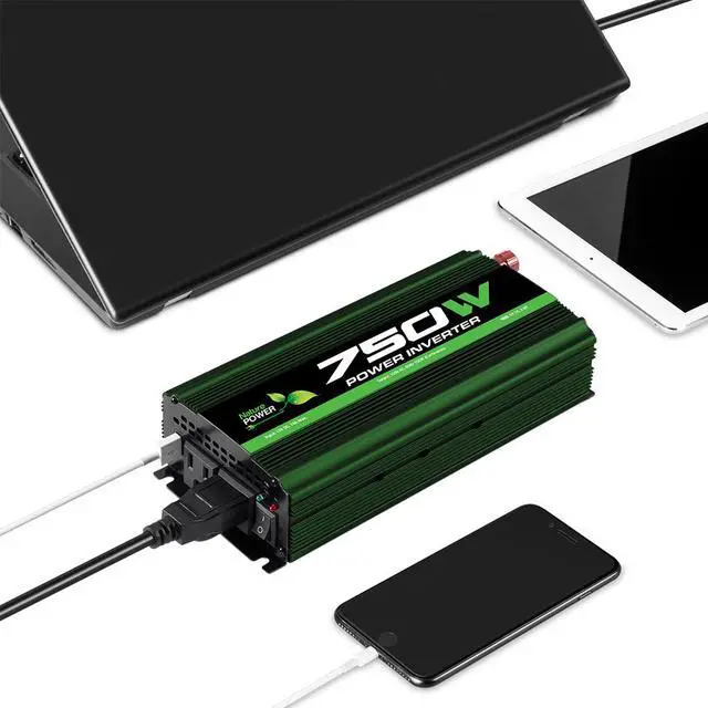 Alt view image 2 of 3 - 750-Watt Portable Power Inverter