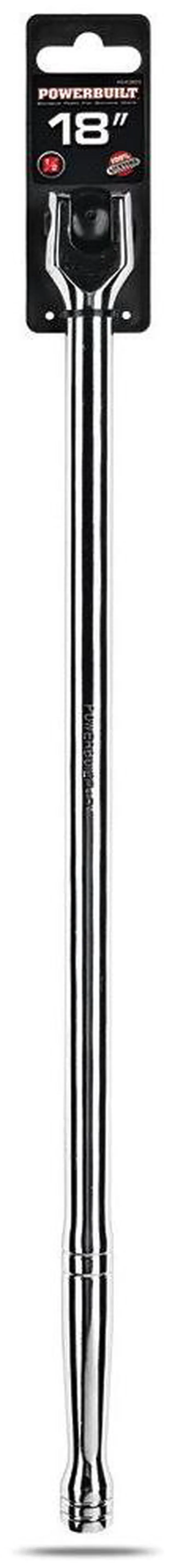 Alt view image 2 of 5 - Powerbuilt 1/2" Drive 18" Breaker Bar with Flex Head Chrome Vanadium - 640853