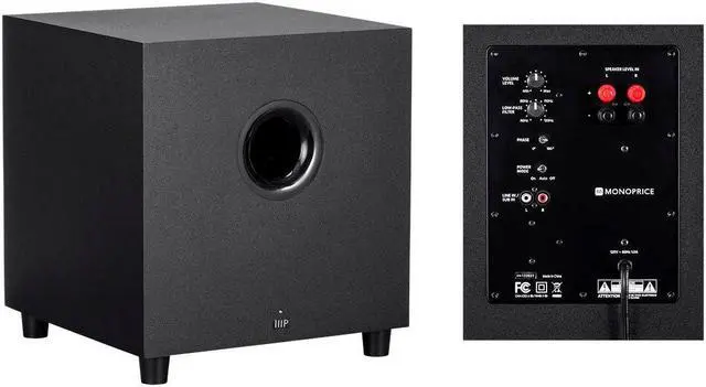 Alt view image 4 of 13 - Monoprice Premium 5.1.2-Ch. Immersive Home Theater System - Black With 8 Inch 200 Watt Subwoofer