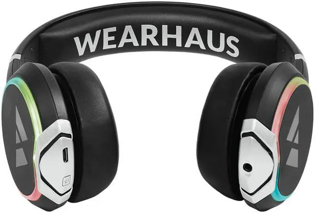 Alt view image 3 of 9 - Wearhaus Arc Bluetooth Headphones with Customizable Lights, Touch Controls, and Wireless Audio Sharing (Black)