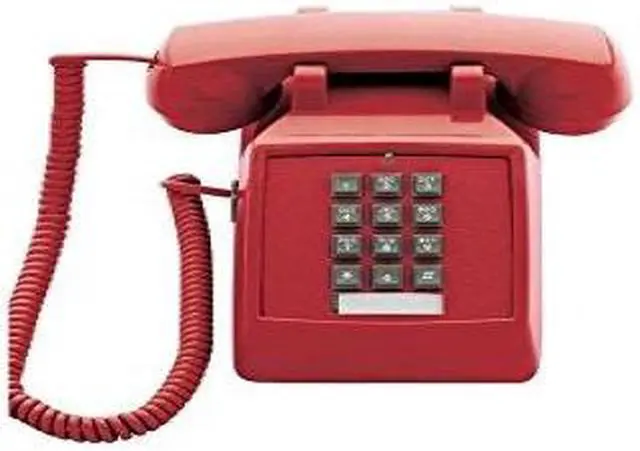 Alt view image 12 of 14 - Scitec 2510E Red Single Line Emergency Desk Phone