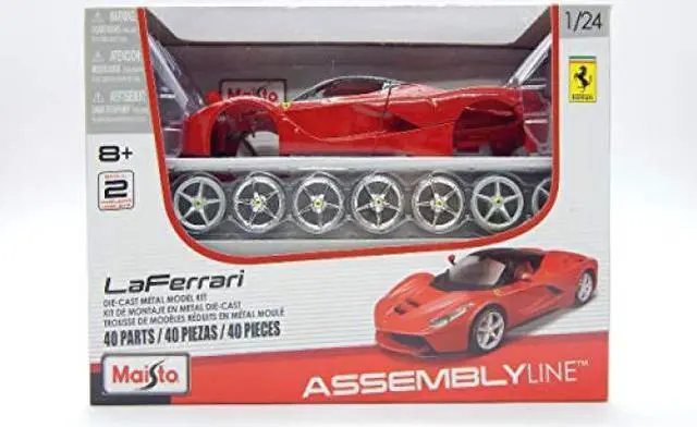 Alt view image 3 of 6 - Maisto 1:24 Scale Assembly Line Model Kit - Ferrari LaFerrari Red