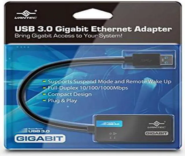 Alt view image 3 of 4 - Vantec USB 3.0 Gigabit Ethernet Adapter (CB-U300GNA)