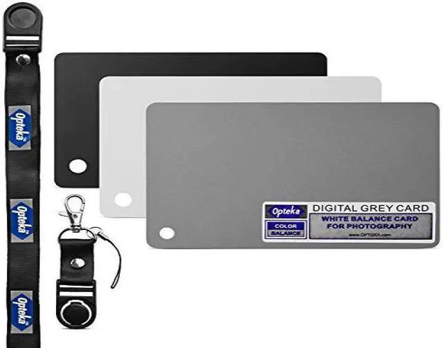 Alt view image 11 of 12 - Opteka Pocket-Sized Reference Color & White Balance Grey Card Set With Quick-Release Neck Strap for Digital Photography