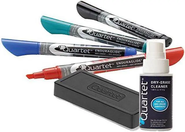 Alt view image 9 of 11 - Dry Erase Marker Set, Chisel Tip, Assorted Colors, PK4 QUARTET 5001M-4SKA