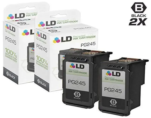 Alt view image 3 of 3 - LD © Remanufactured Replacements for Canon PG-245 / 8279B001AA 2PK SY Black Ink Cartridges for use in Canon PIXMA iP2820, MG2420, MG2520, MG2920, MG2922, MG2924, & MX492 Printers