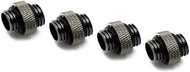 Alt view image 3 of 5 - XSPC G1/4" 5mm Male to Male Fitting, Black Chrome, 4-pack