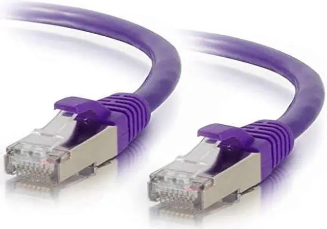 Alt view image 3 of 5 - C2G 00904 Cat6 Cable - Snagless Shielded Ethernet Network Patch Cable, Purple (8 Feet, 2.43 Meters)