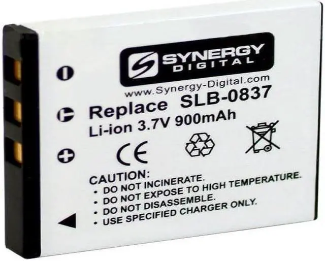 Alt view image 4 of 6 - Samsung L60 Digital Camera Battery Lithium-Ion (3.7v 900 mAh) - Replacement for Samsung SLB-0837 Battery