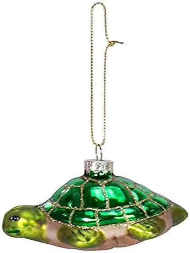 Alt view image 5 of 5 - Beachcombers Glass Nautical Ocean Sea Turtle Christmas Ornament