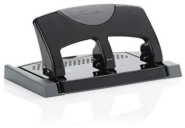 Alt view image 14 of 20 - Swingline 45-Sheet SmartTouch Three-Hole Punch 9/32" Holes Black/Gray 74136