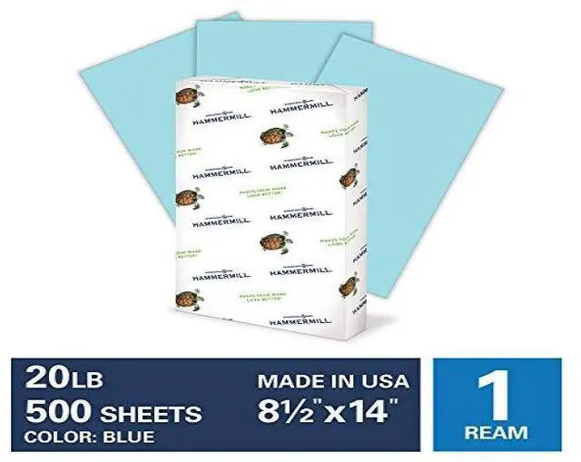 Alt view image 5 of 10 - Hammermill 103317 Fore Super Premium Paper For Laser, Inkjet Print - Legal - 8.50" x 14" - Recycled - 500 / Ream - Blue