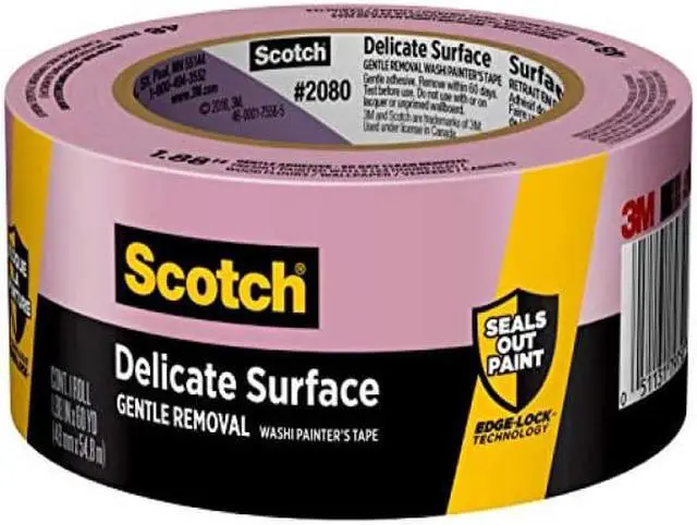 Alt view image 3 of 7 - 3M Scotch 1.88 In. x 60 Yd. Delicate Surface Painter's Tape 2080-48NC