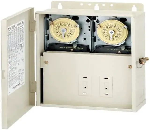 Alt view image 6 of 7 - INTERMATIC T10404R Electromechanical Timer,Swim Pool
