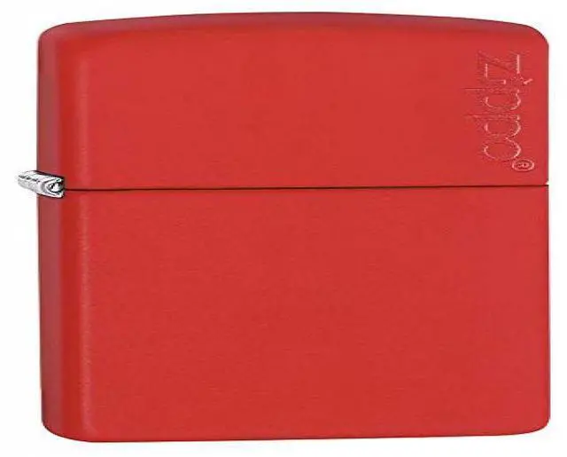 Alt view image 13 of 14 - Zippo 233ZL Windproof Red Matte with Zippo Logo Lighter