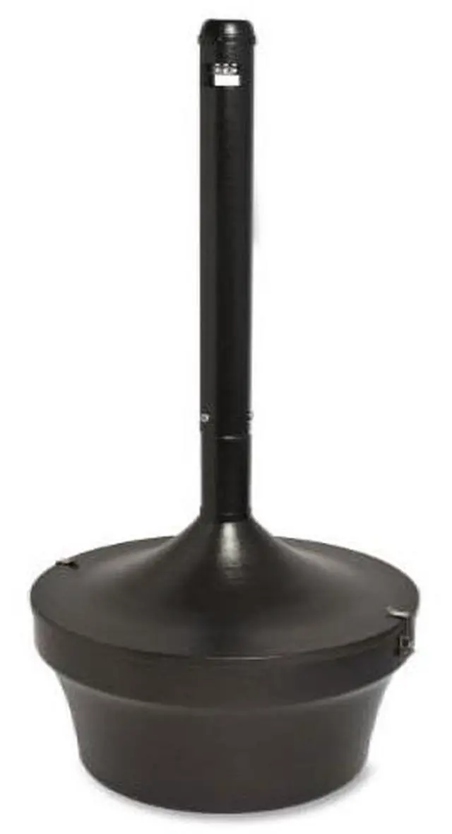 Alt view image 5 of 7 - Genuine Joe Capped Tube Smoking Receptacle - Galvanized Steel - Bronze