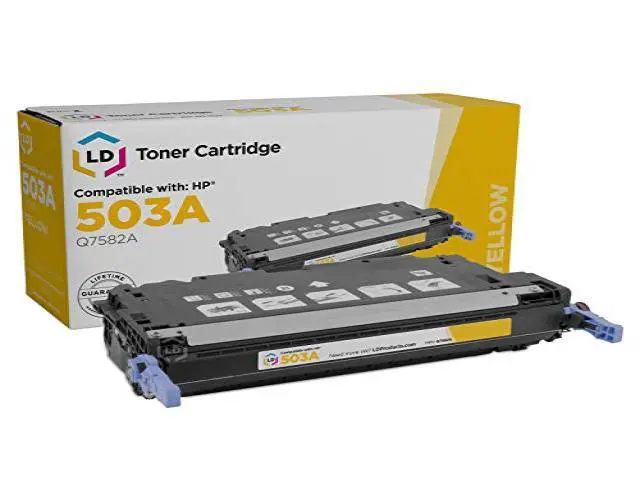 Alt view image 2 of 8 - LD © Remanufactured Replacement Laser Toner Cartridge for Hewlett Packard Q7582A (HP 503A) Yellow