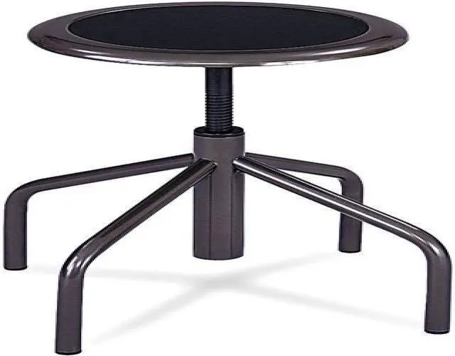 Alt view image 6 of 6 - Safco 6669 Diesel Low Base Stool - Backless - Supports Up to 250 lb - 16" to 22" Seat Height - Black Seat, Pewter Base