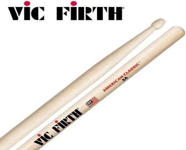 Alt view image 6 of 9 - Vic Firth 5A American Classic Hickory Wood Tip Drumsticks