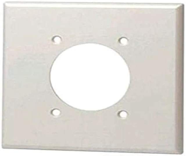 Alt view image 2 of 4 - Leviton 80726 2-Gang Flush Mount 2.15-Inch Diameter Device Receptacle Wallplate, Brown