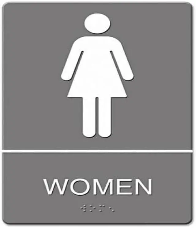 Alt view image 4 of 7 - Headline Sign ADA Sign Women Restroom Symbol w/Tactile Graphic Molded Plastic 6