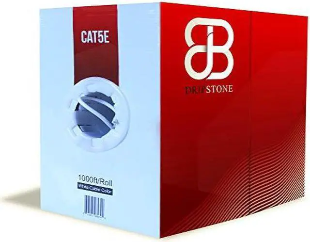 Alt view image 3 of 4 - CAT5e 1000FT UTP CABLE SOLID 24AWG CAT5 NETWORK ETHERNET BULK WIRE RJ45, White