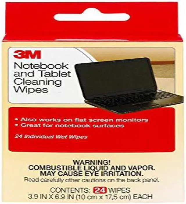 Alt view image 4 of 5 - 3M Notebook Screen Cleaning Wipes, 3.9 x 6.9 Inches (CL630)