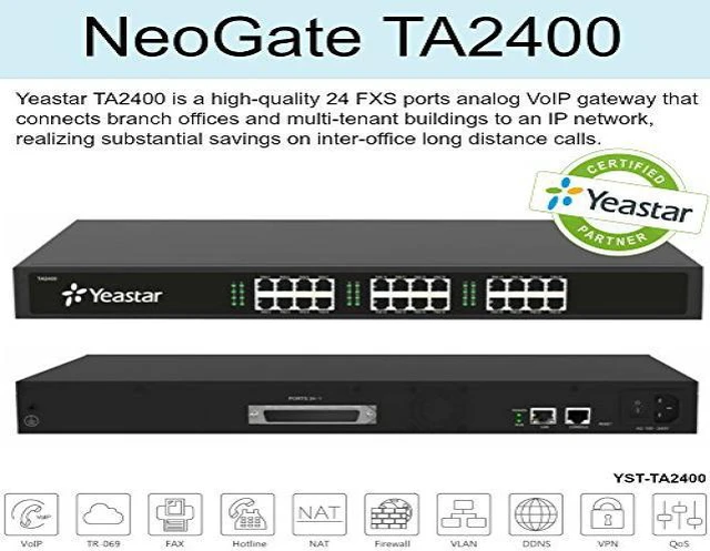 Alt view image 2 of 2 - Yeastar YST-TA2400 NeoGate TA2400 - Analog VoIP Gateway