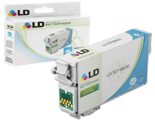 Alt view image 2 of 2 - LD © Remanufactured Replacement for Epson T079520 (T0795) Light Cyan High Yield Ink Cartridge for use in Epson Stylus 1400 & Artisan 1430 Printers
