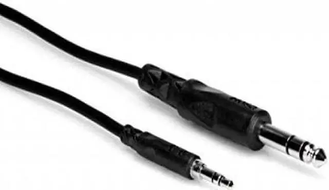 Alt view image 7 of 14 - HOSA CMS-110 - Stereo Interconnect Cable Adapter 3.5 mm TRS to 1/4 in TRS - 10 ft
