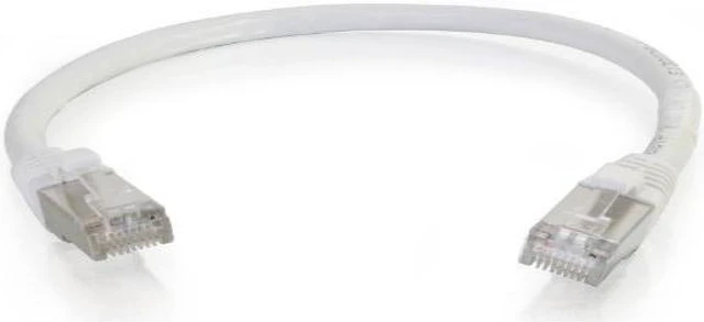 Main image of C2G 00924 Cat6 Cable - Snagless Shielded Ethernet Network Patch Cable, White (12 Feet, 3.65 Meters)