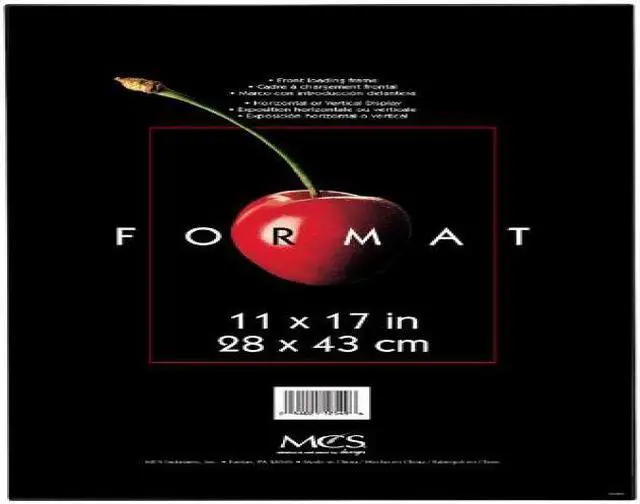 Alt view image 2 of 8 - MCS Plastic Photograph Format Frame in Black - 11 x 17 Inches