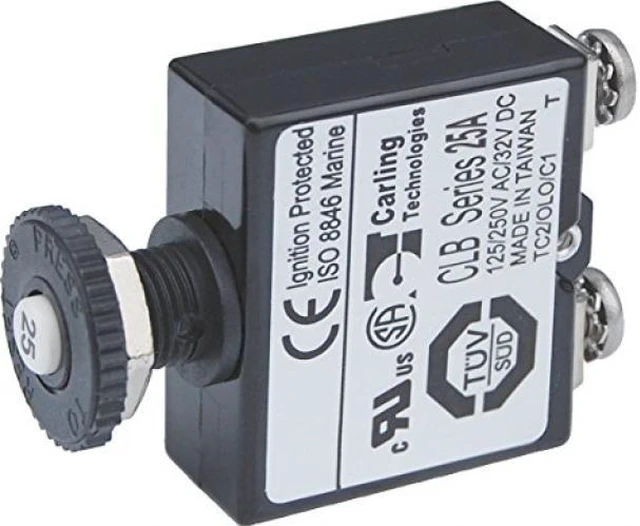 Alt view image 5 of 8 - Blue Sea 2135 Circuit Breaker 25A Push Button