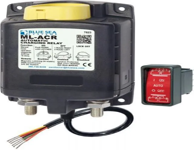 Alt view image 2 of 10 - BLUE SEA 7623 ML SERIES HEAVY DUTY CHARGING RELAY W/ MAN CTL