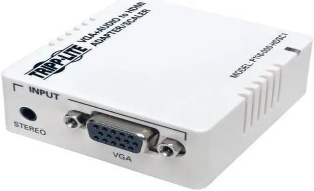 Alt view image 9 of 20 - Tripp Lite VGA to HDMI Adapter Converter / Scaler w Audio / Video White (P116-000-HDSC1)