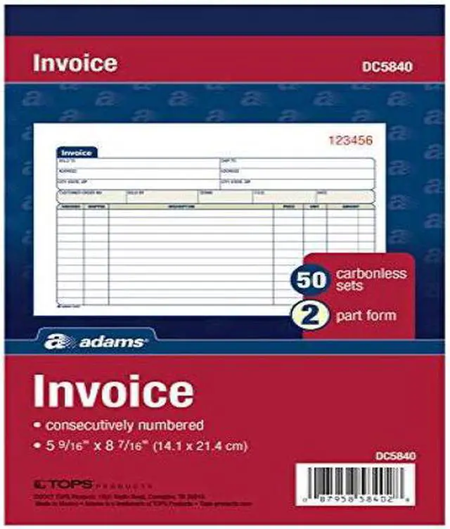 Alt view image 5 of 13 - Adams Carbonless Invoice Book
