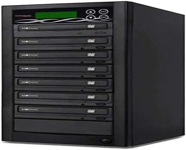 Alt view image 2 of 2 - Bestduplicator BD-SMG-6T 6 Target 24x SATA DVD Duplicator with Built-In M-Disc Support Burner (1 to 6)