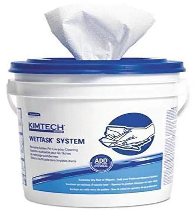 Alt view image 6 of 15 - KIMTECH PREP Wipers for Disinfectants Sanitizers, 12 x 12 1/2, White,