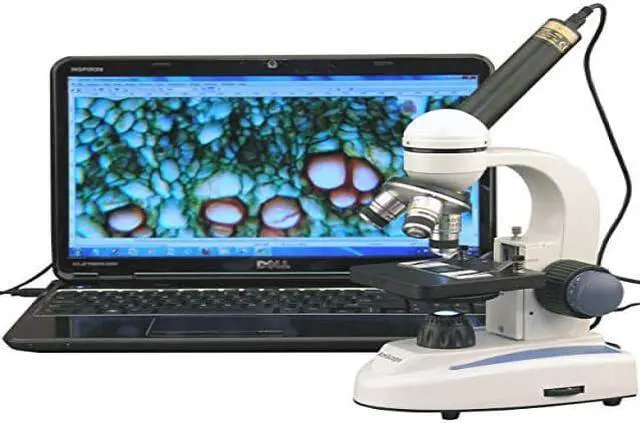 Alt view image 2 of 2 - 40X-1000X LED Coarse & Fine Focus Science Student Microscope + USB Camera