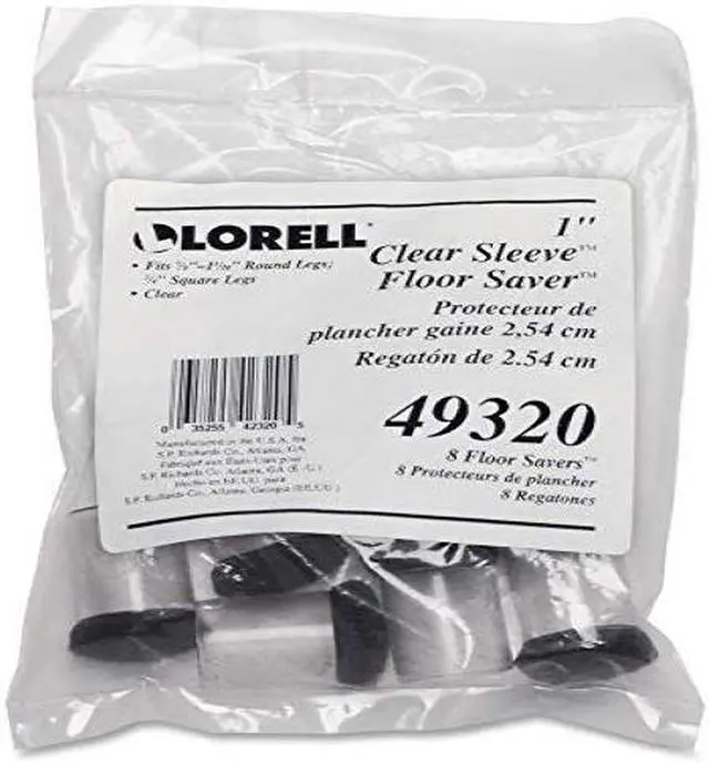 Alt view image 12 of 17 - Floor Protectors, Flexible Sleeve, 1", Clear