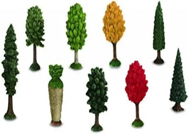 Alt view image 14 of 16 - Plastic Miniatures In Toobs-Trees